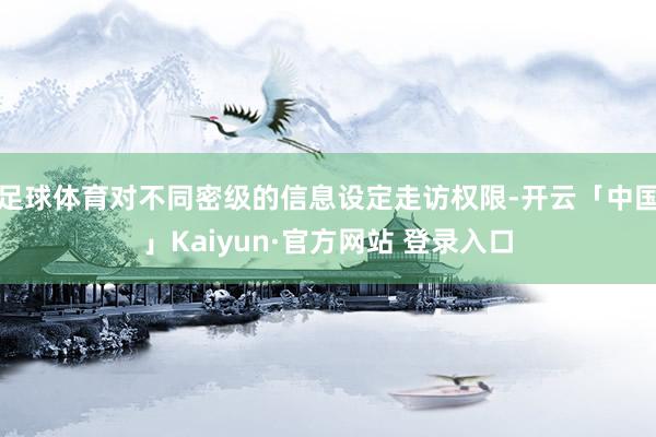 足球体育对不同密级的信息设定走访权限-开云「中国」Kaiyun·官方网站 登录入口