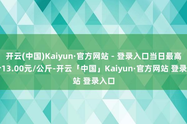 开云(中国)Kaiyun·官方网站 - 登录入口当日最高报价